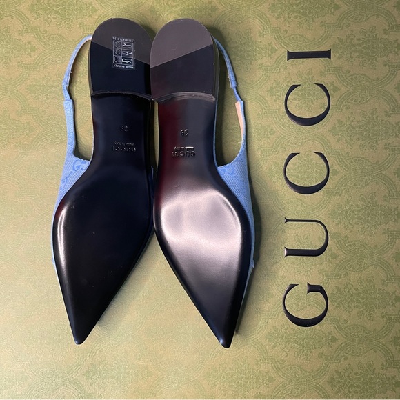 SOLD! NWT Gucci flats sandals slingback size 39 - Picture 4 of 9